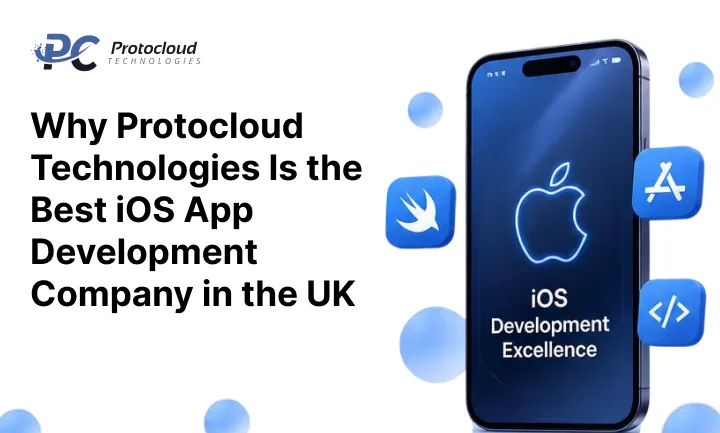Best iOS app development company in the UK featuring Protocloud Technologies and iOS app development services
